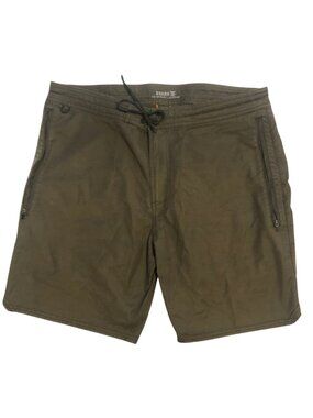Roark Layover Shorts 2.0 size 36 Zip Pockets Back Ventilation Green Hiking RS288